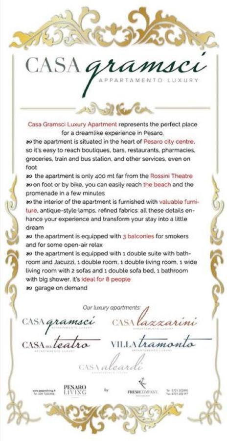 Casa Gramsci Luxury Apartment Pesaro Exterior photo