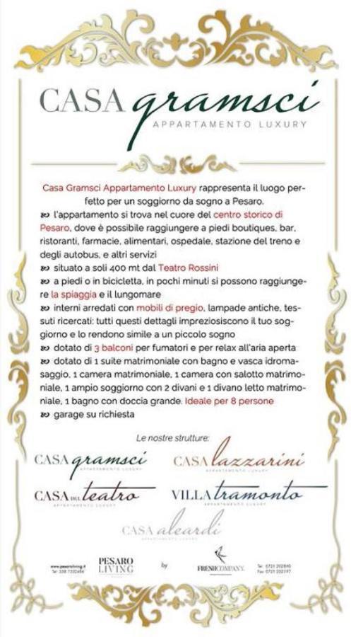 Casa Gramsci Luxury Apartment Pesaro Exterior photo